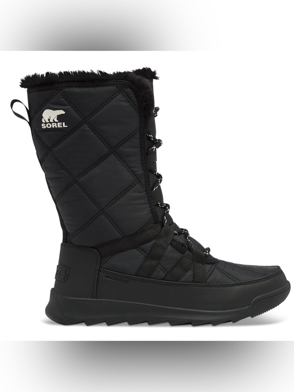 Sorel Whitney II Tall Waterproof Insulated Lace Up Fleece Winter Boots, size 8